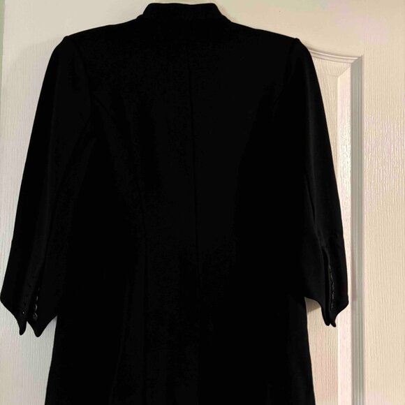 CAbi 3/4 sleeve Black jacket with shoulder pads.  Size 2 - Picture 4 of 4